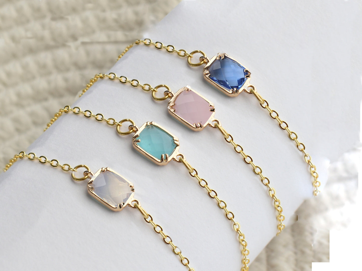 Handmade Dainty Sea Glass Bracelet