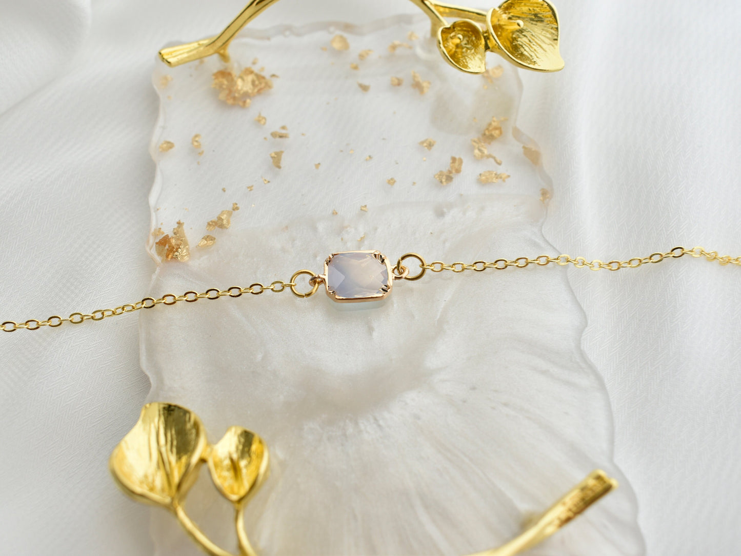 Handmade Dainty Sea Glass Bracelet