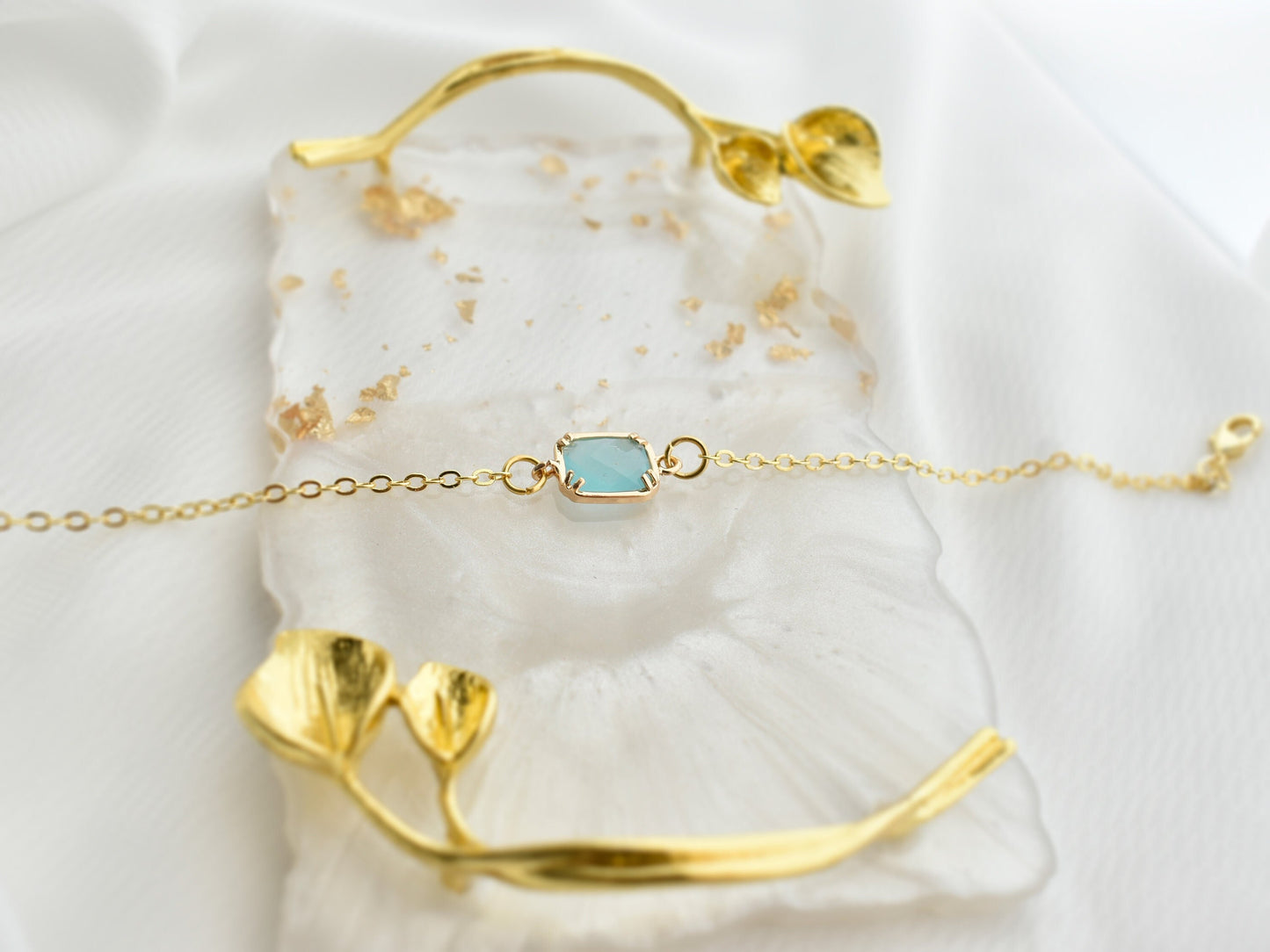 Handmade Dainty Sea Glass Bracelet