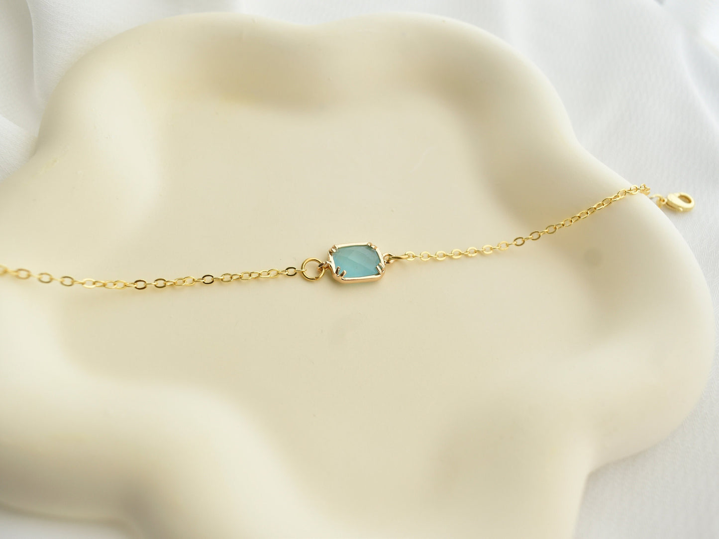 Handmade Dainty Sea Glass Bracelet