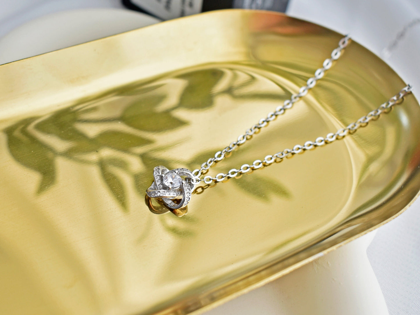 Silver Four-Leaf Clover Necklace