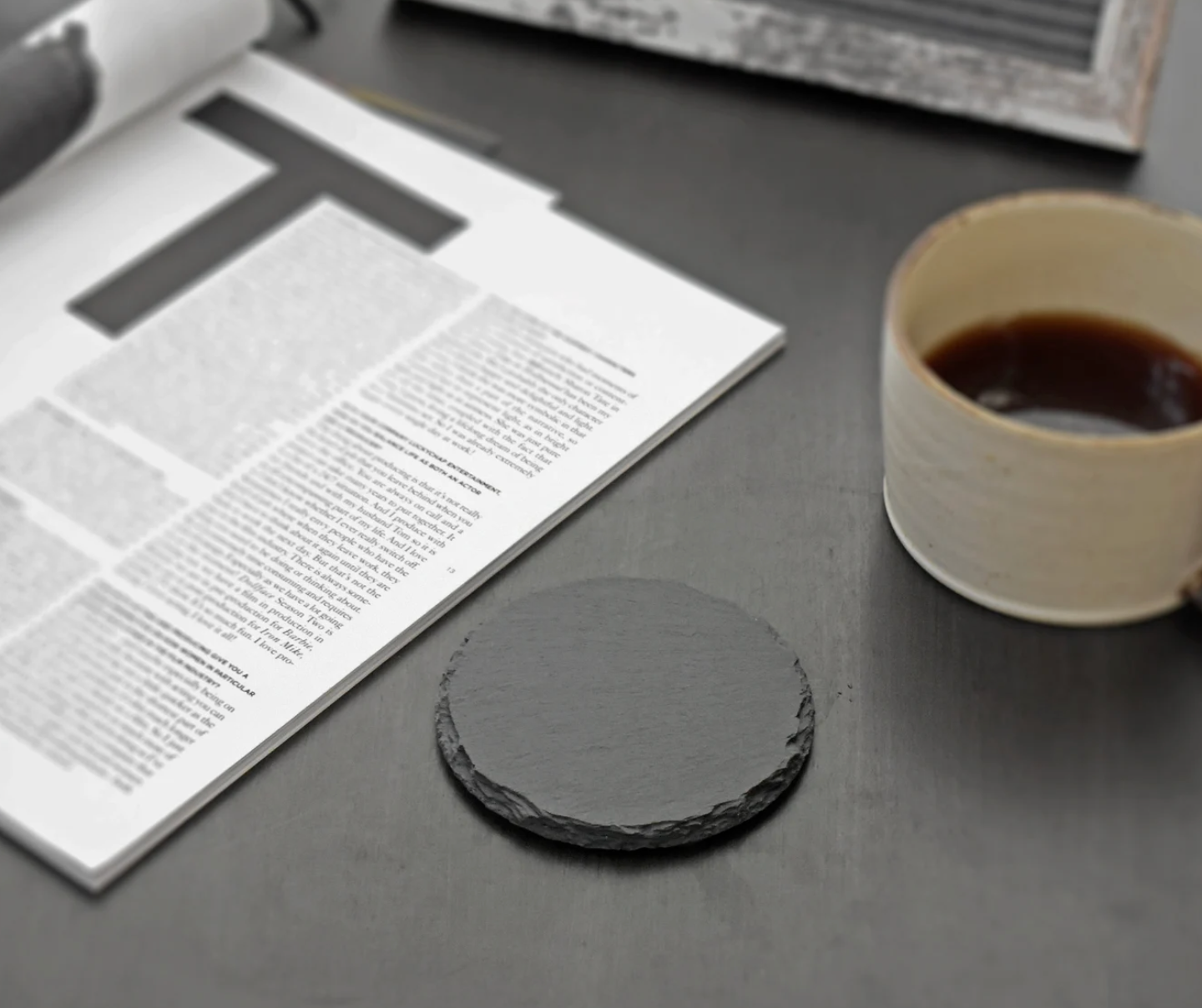 Monogramed Engrave Name Drink Slate Coasters