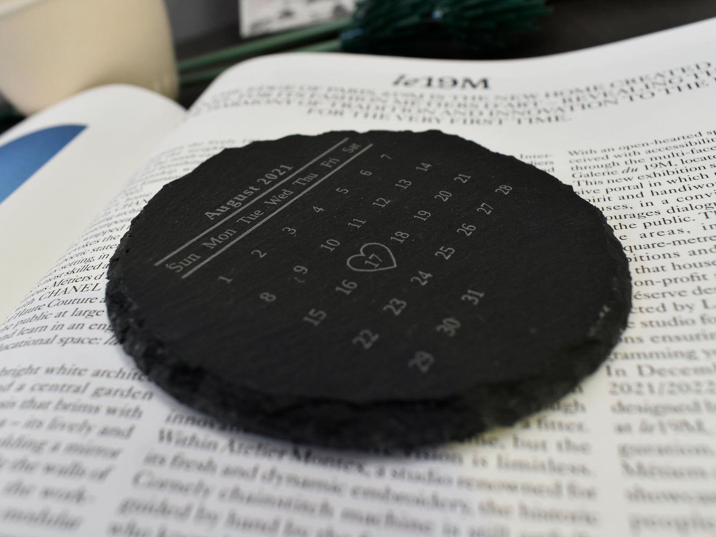 Special Date Slate coasters