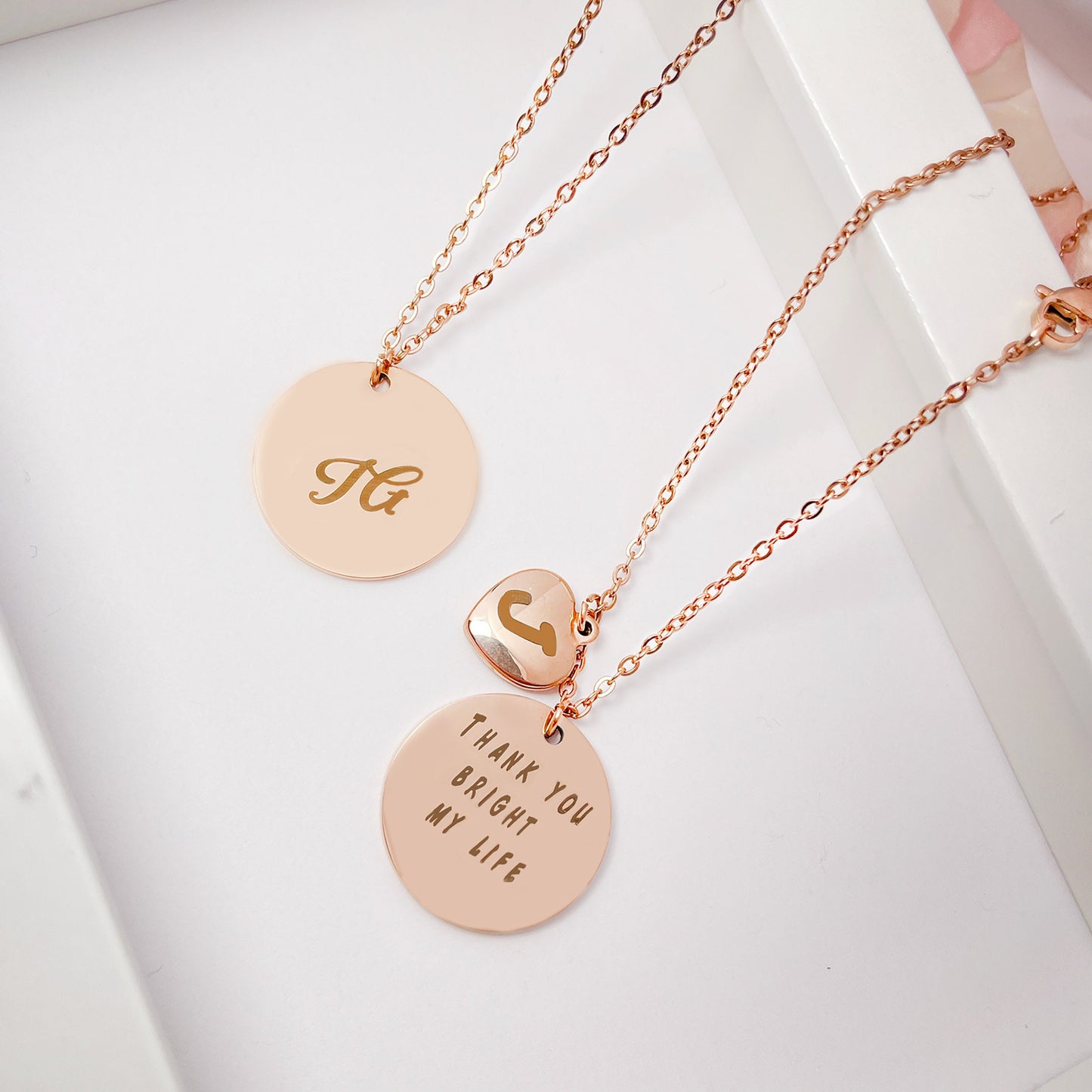 Rose Gold Birth Flower Necklace