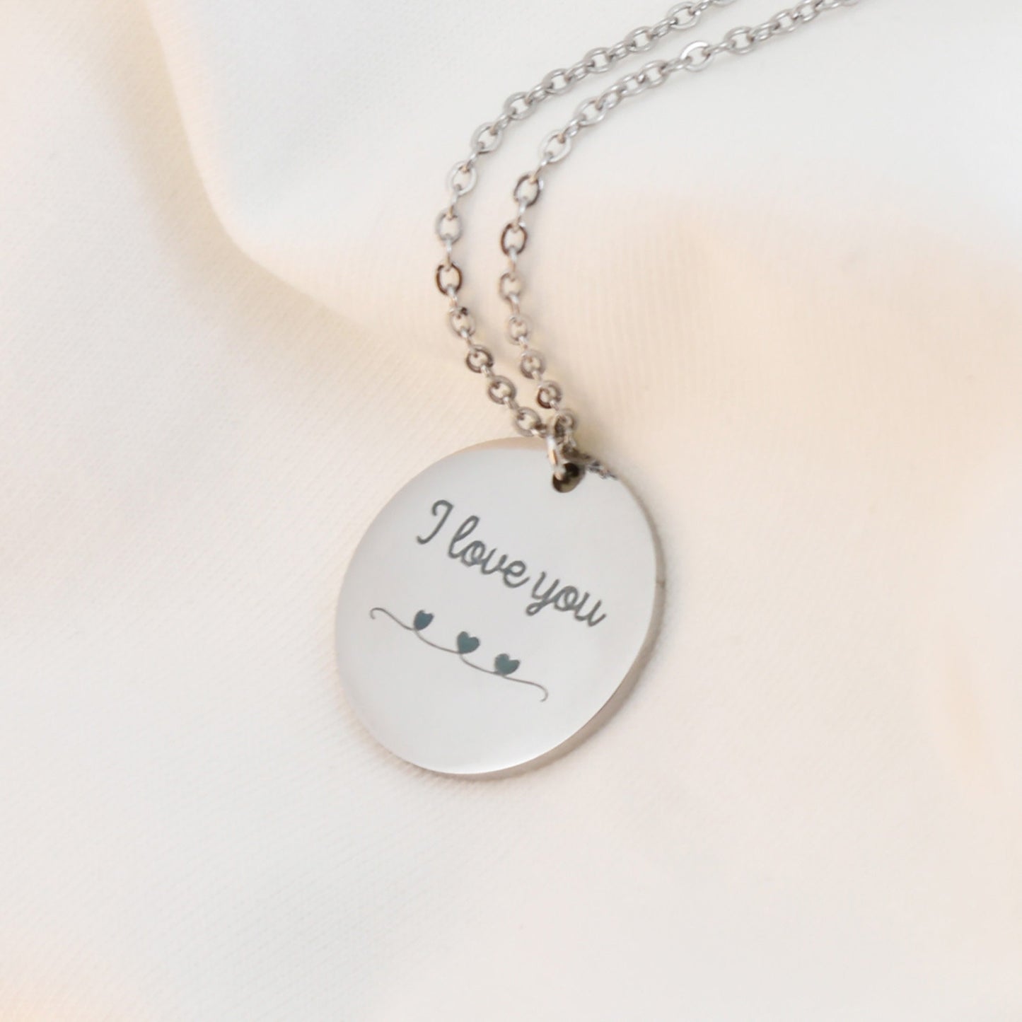 Larger Coin Silver Memorized  Necklace