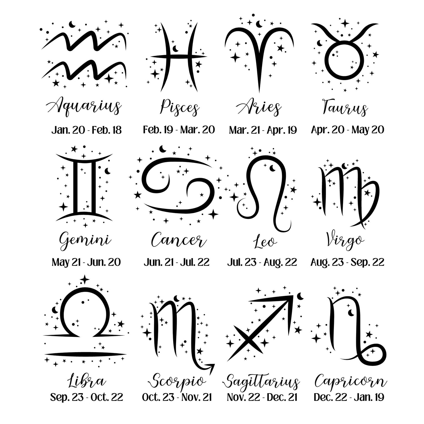 Astrology Sign Couple's Necklace