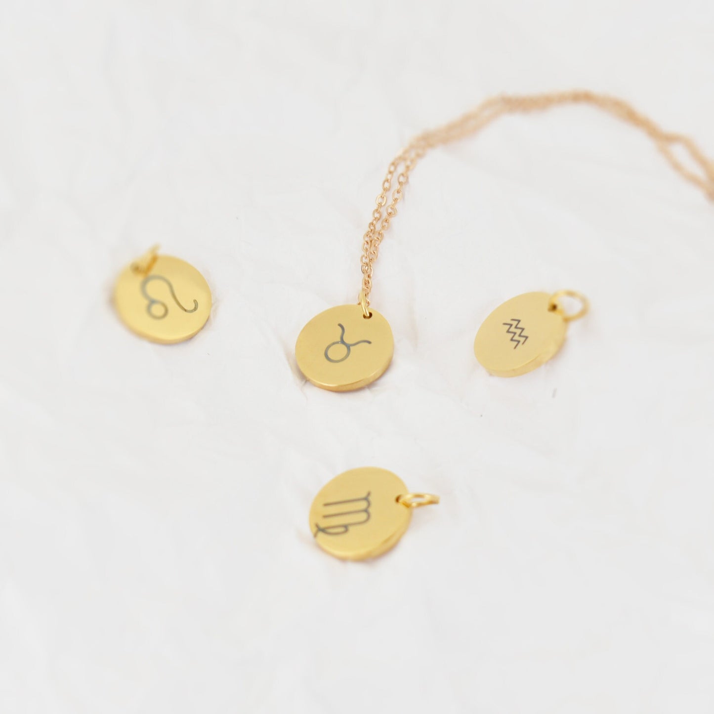 Golden Engraved Constellation Gold Necklace