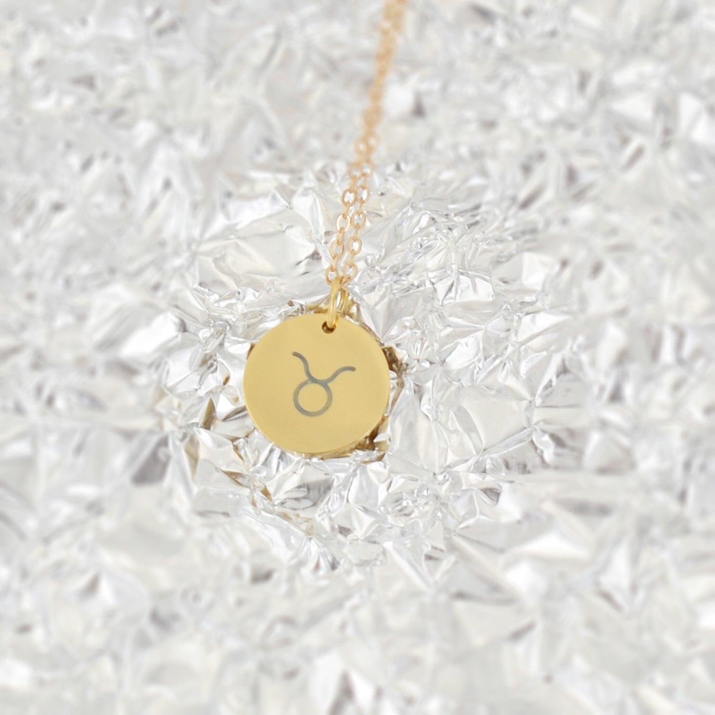 Golden Engraved Constellation Gold Necklace