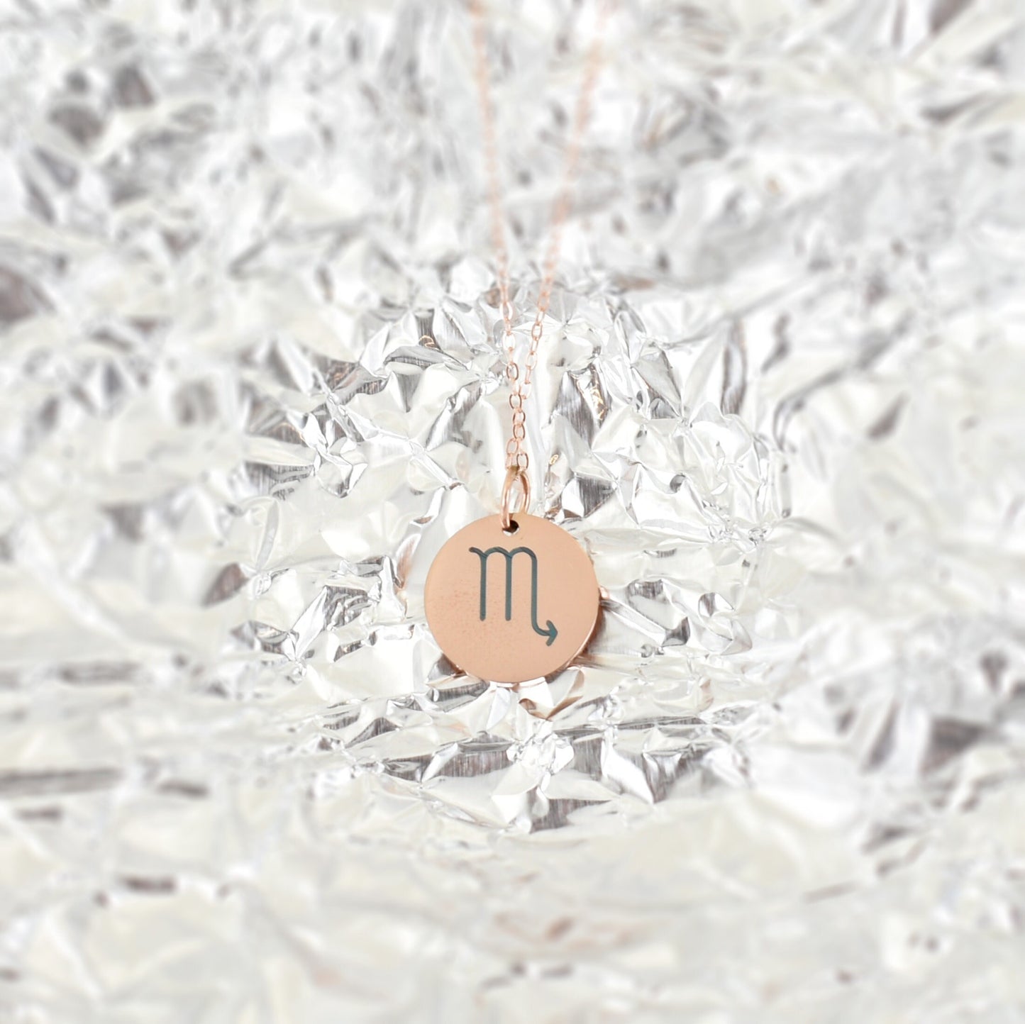 Rosegold Engraved Constellation Necklace
