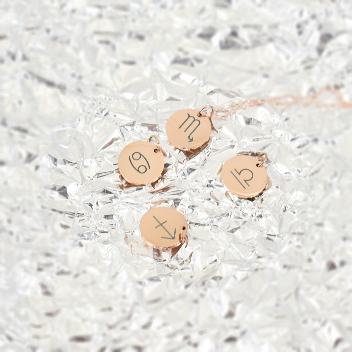 Rosegold Engraved Constellation Necklace