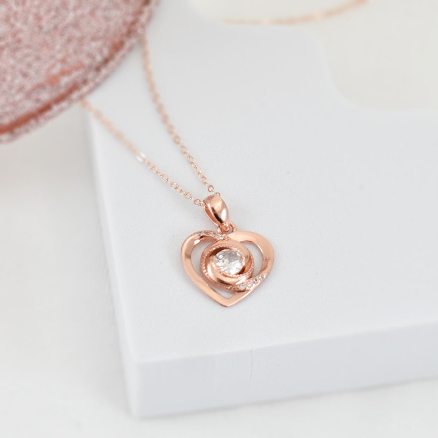 Rose Gold Heart Necklace