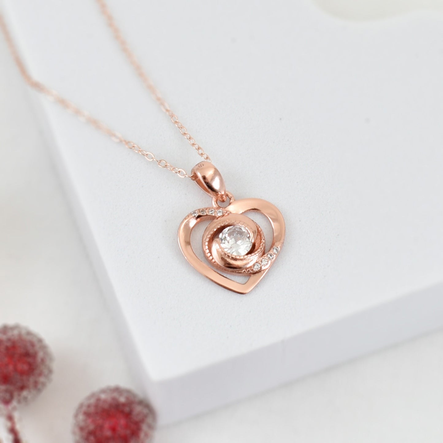 Rose Gold Heart Necklace