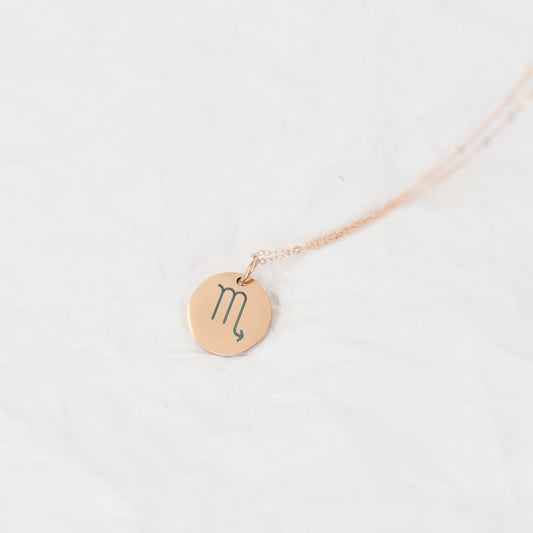 Rosegold Engraved Constellation Necklace