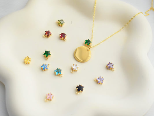 Engraved Name with Birthstone Necklace