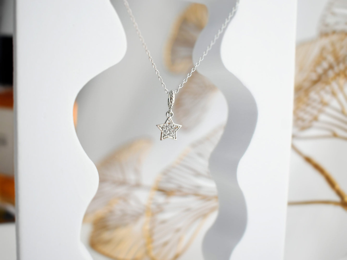Small Diamond Star Necklace