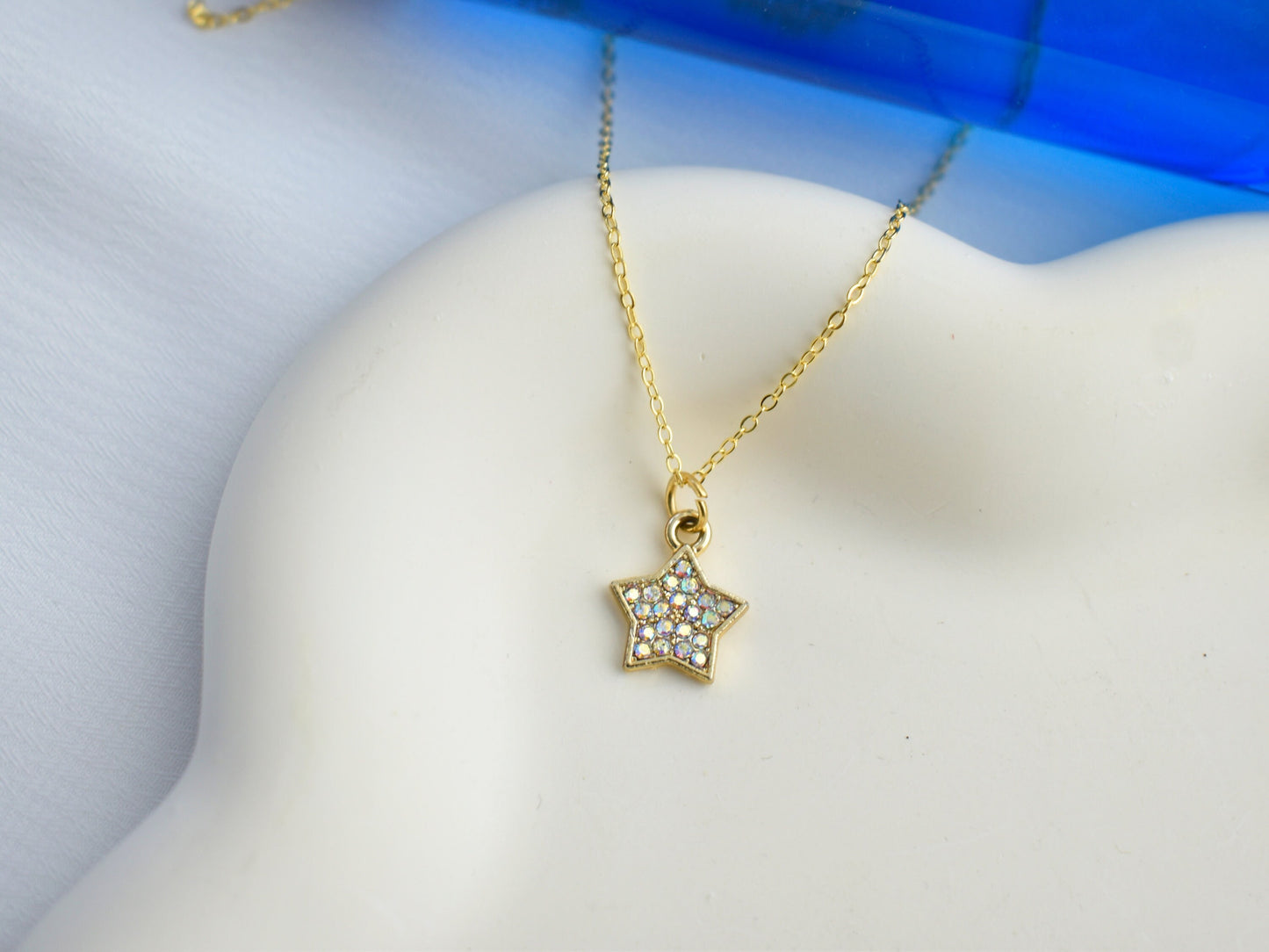 Small Diamond Star Necklace