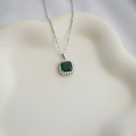 Gorgeous Emerald Square Necklace