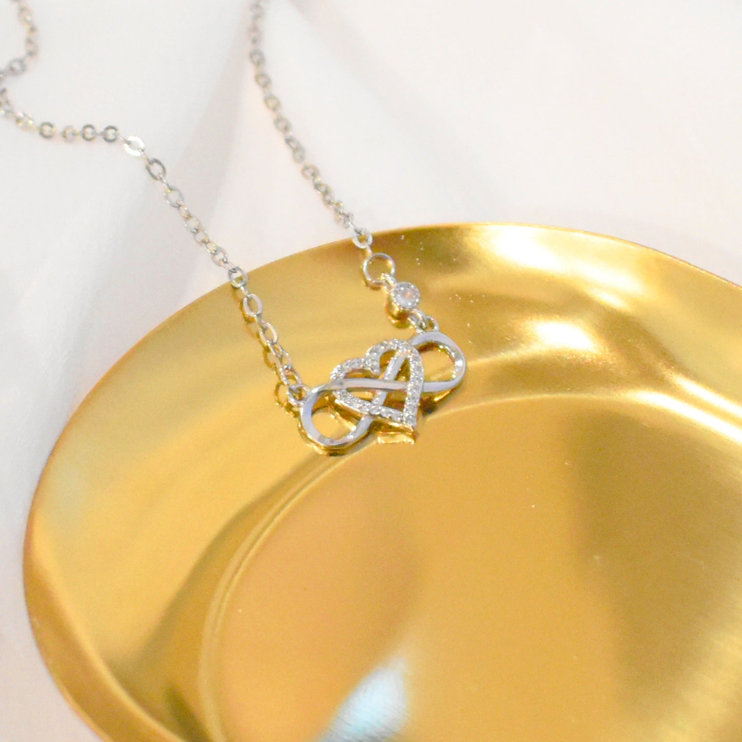 Infinity Heart Interlocking Necklace