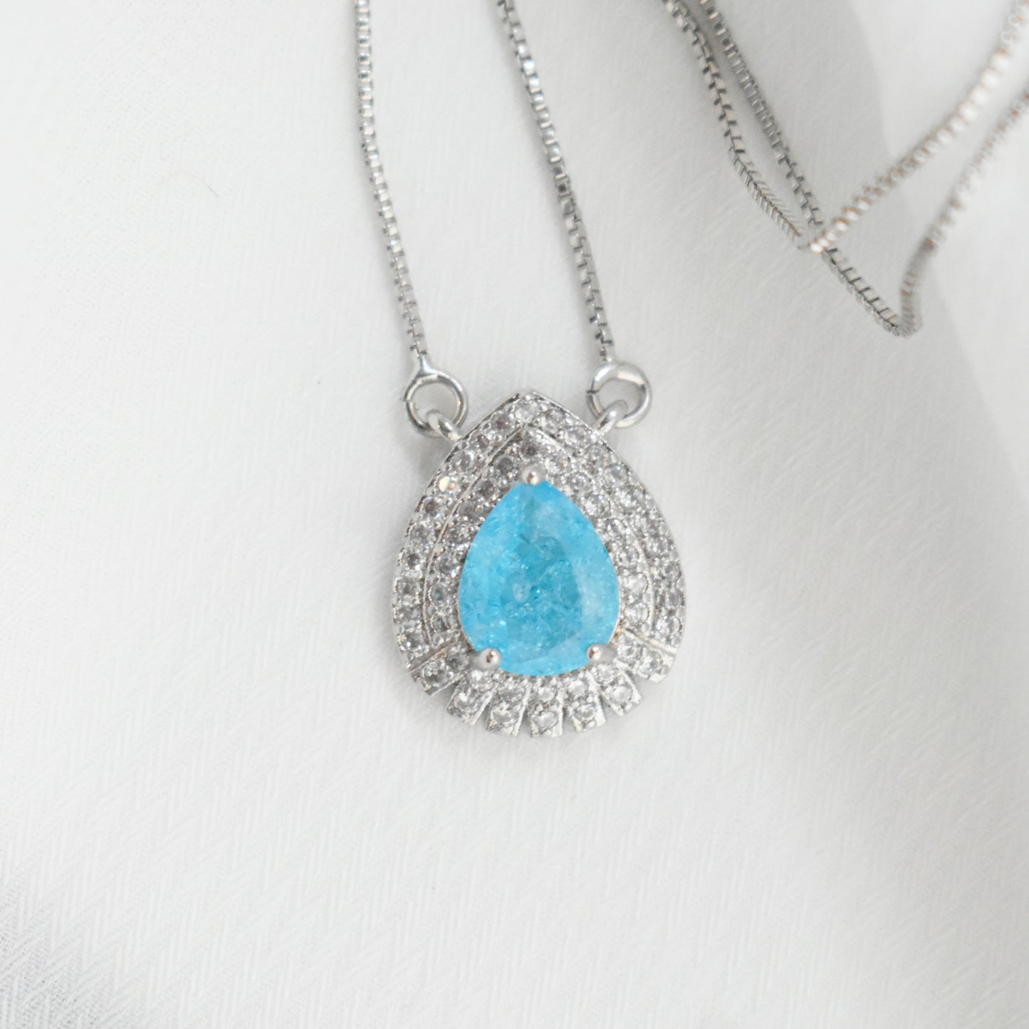 Fantastic Blue Teardrop Necklace