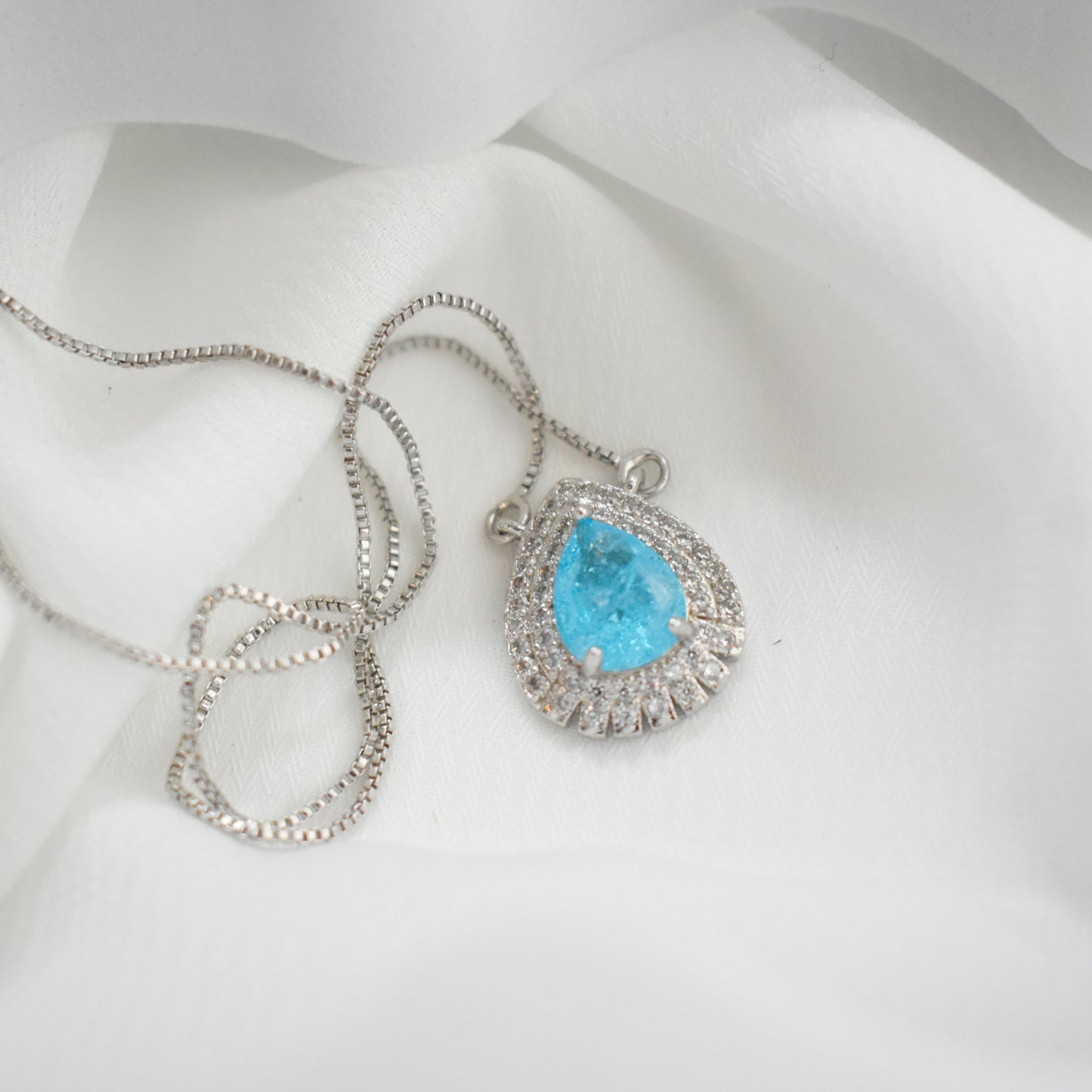 Fantastic Blue Teardrop Necklace