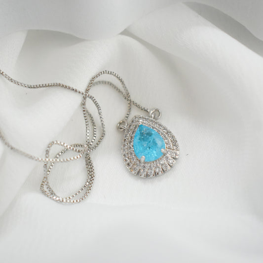Fantastic Blue Teardrop Necklace
