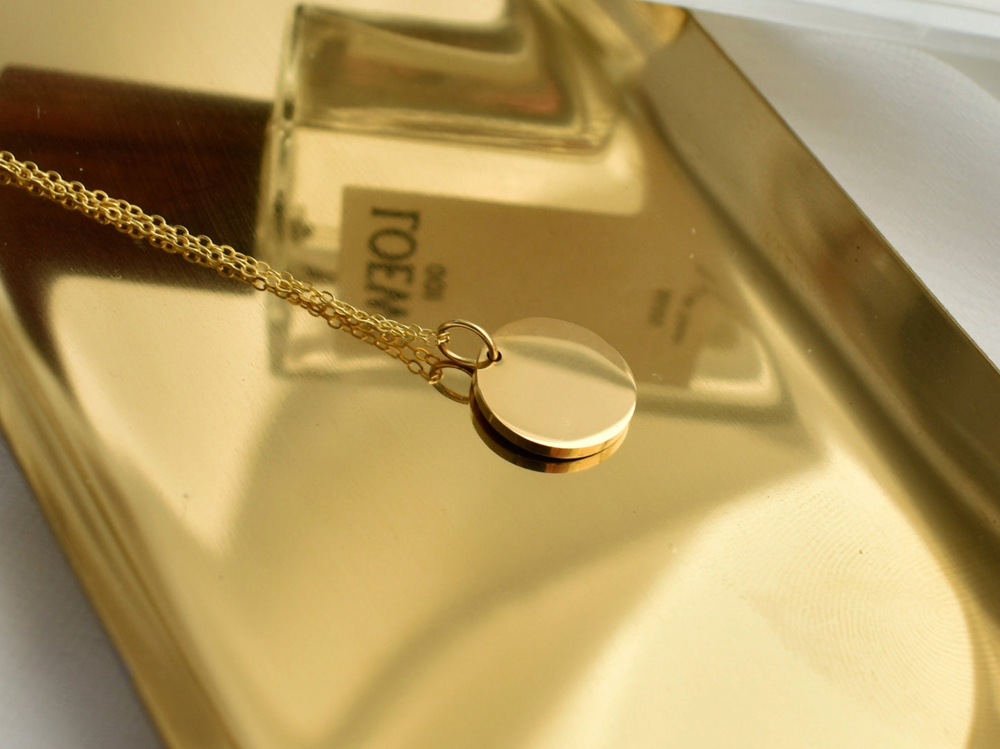 Gilden Engraved Birth Flower Necklace