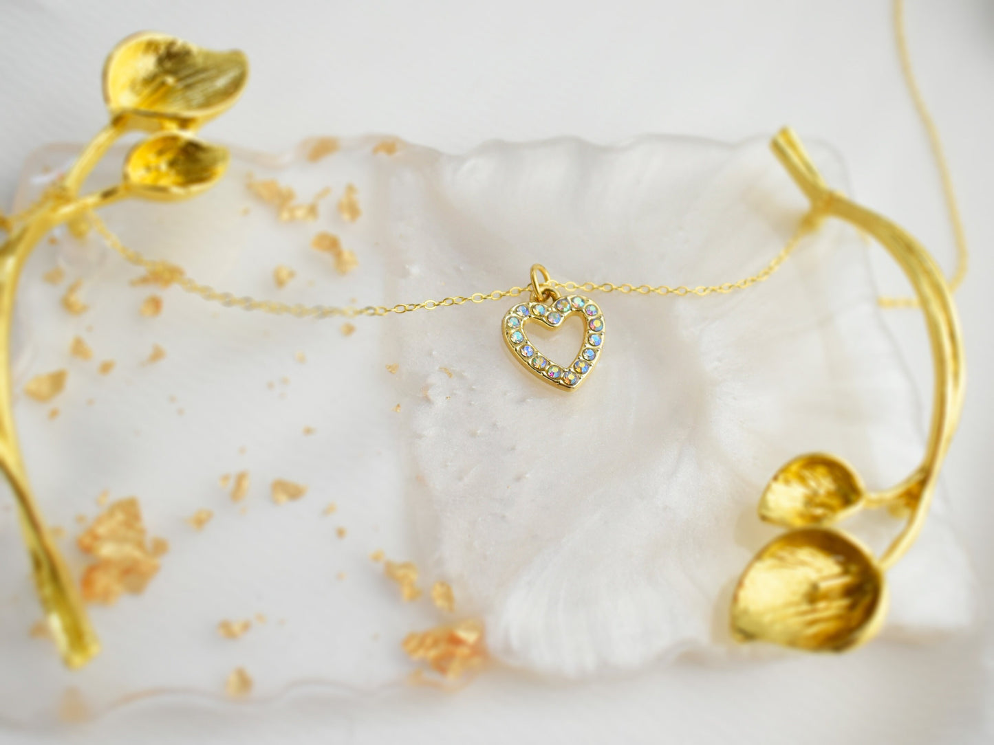 Forever Pave Diamond Small Heart Necklace