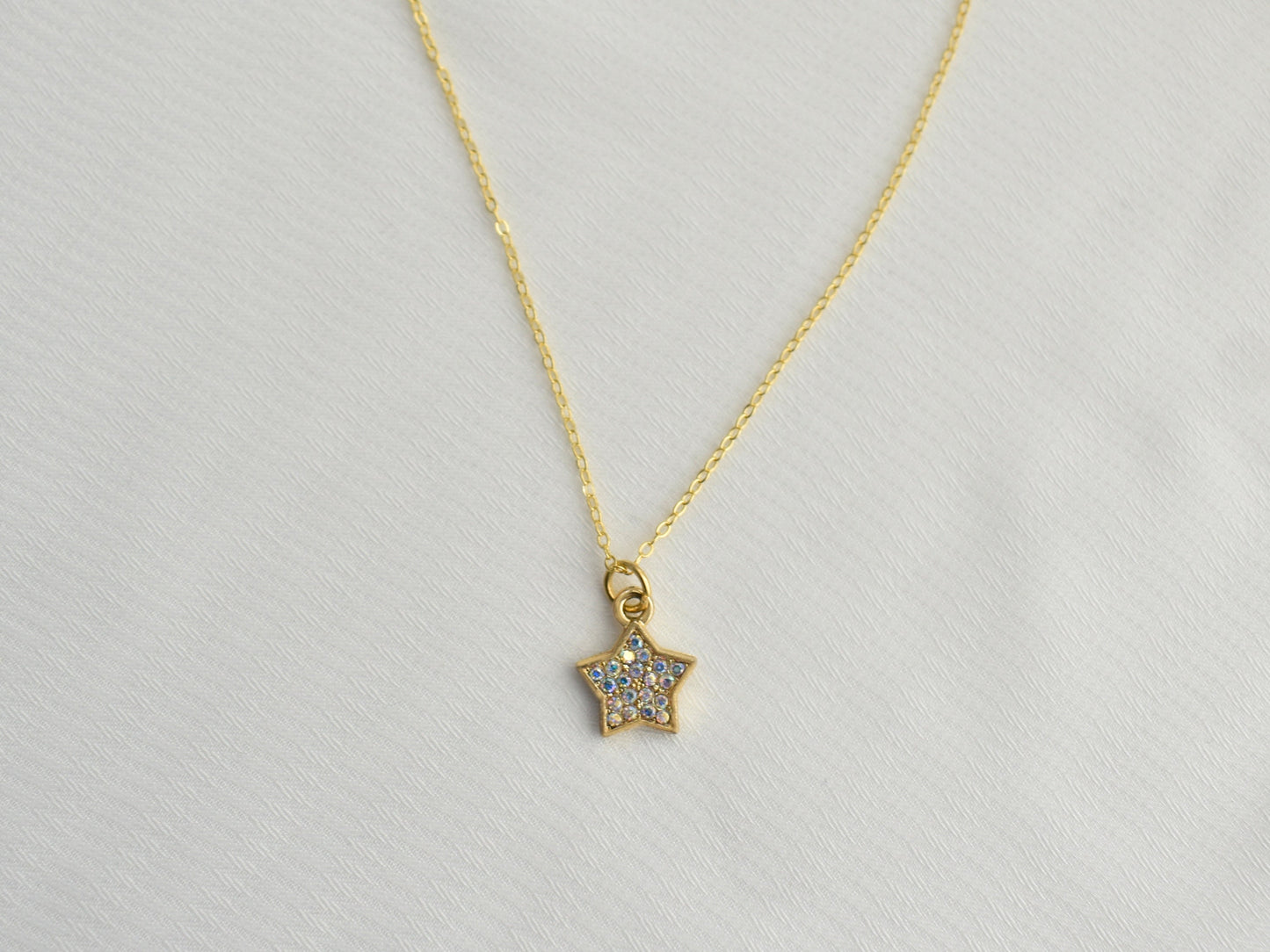 Small Diamond Star Necklace