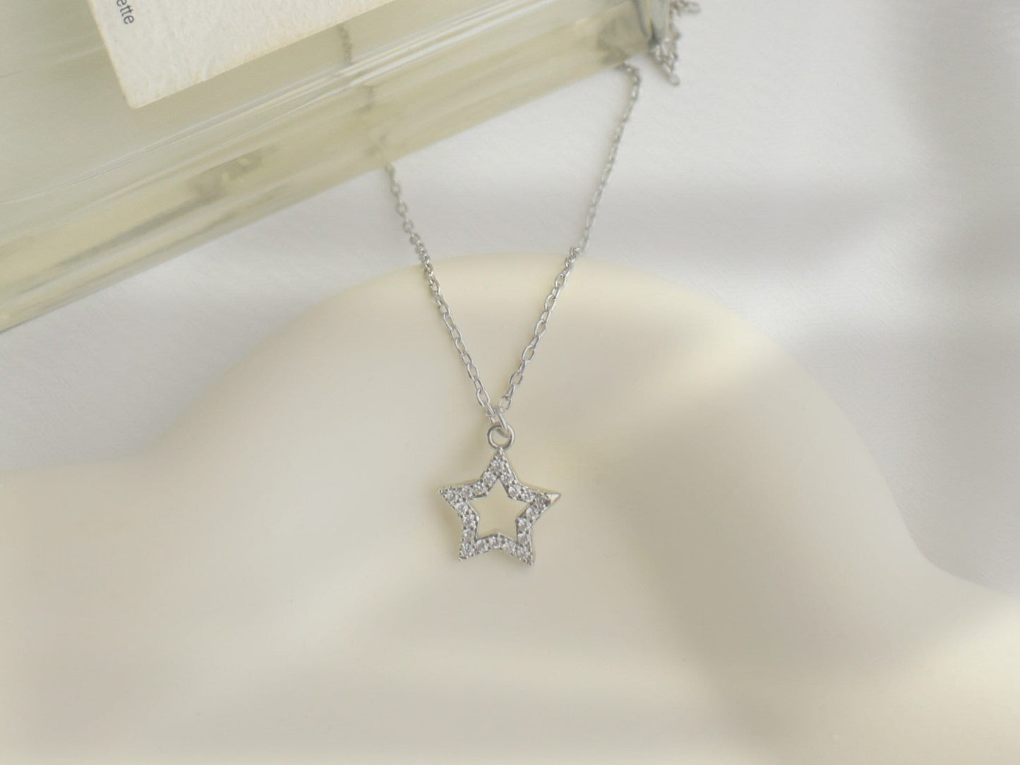 Silver Cut-Out Star Necklace