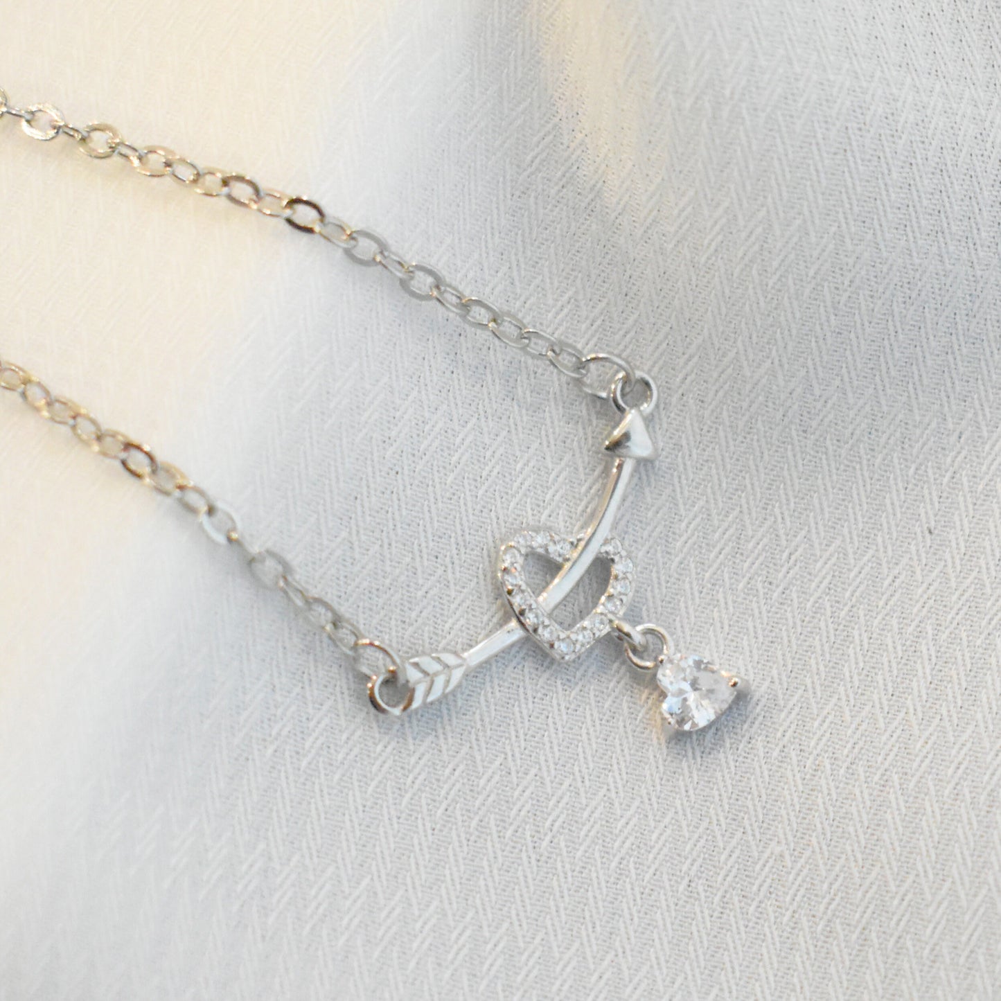 Cupid's Arrow Heart Necklace