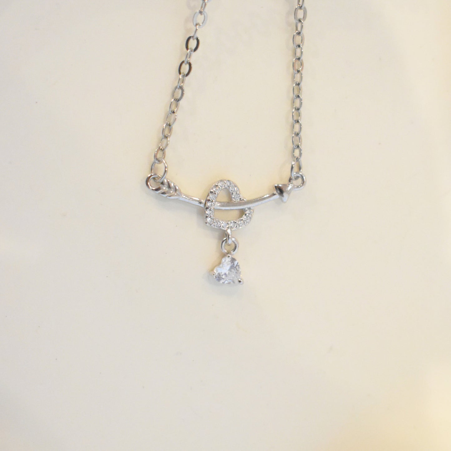 Cupid's Arrow Heart Necklace