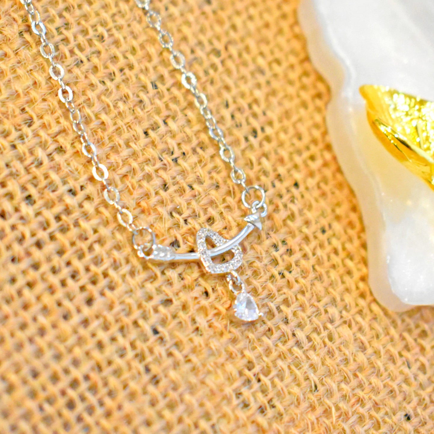 Cupid's Arrow Heart Necklace