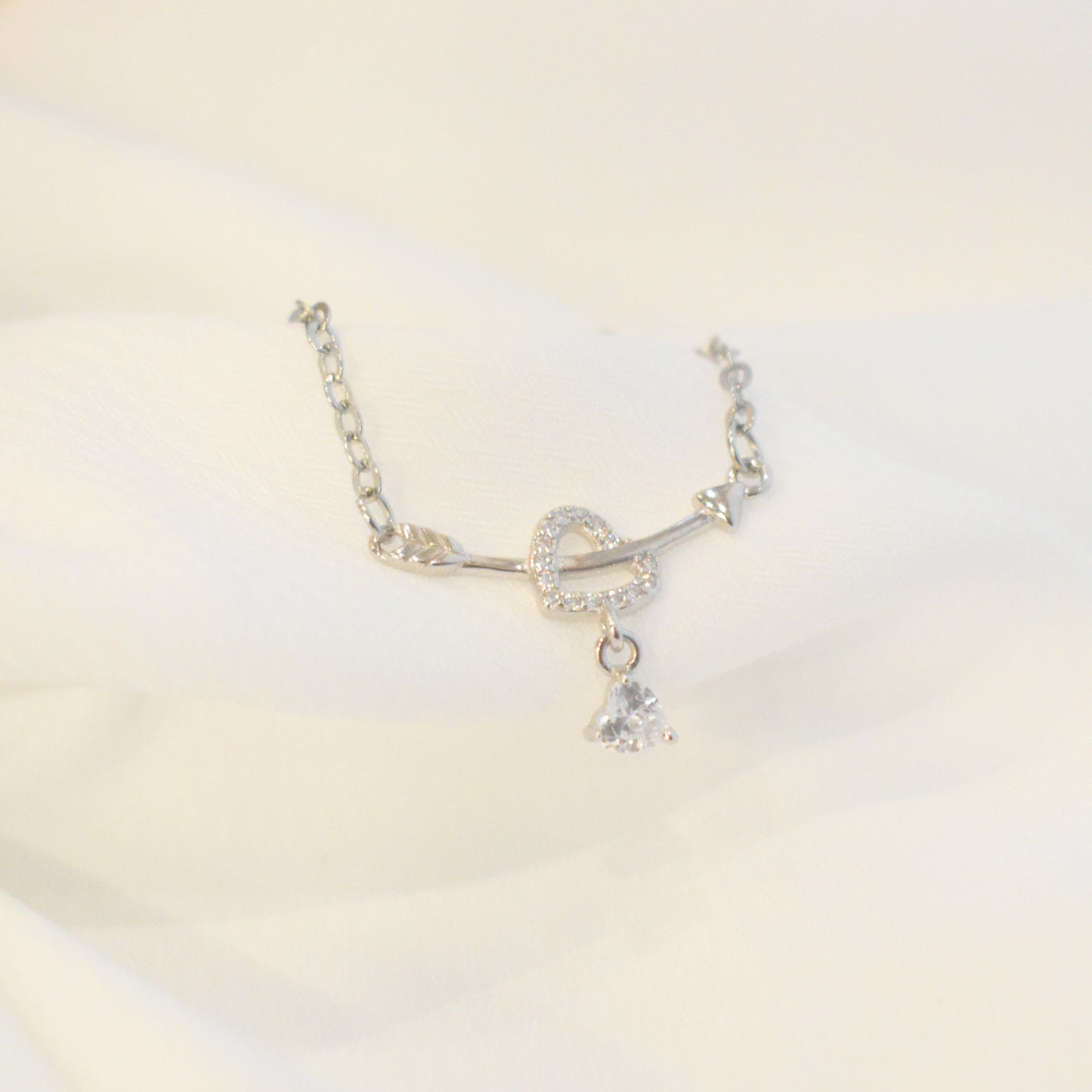 Cupid's Arrow Heart Necklace