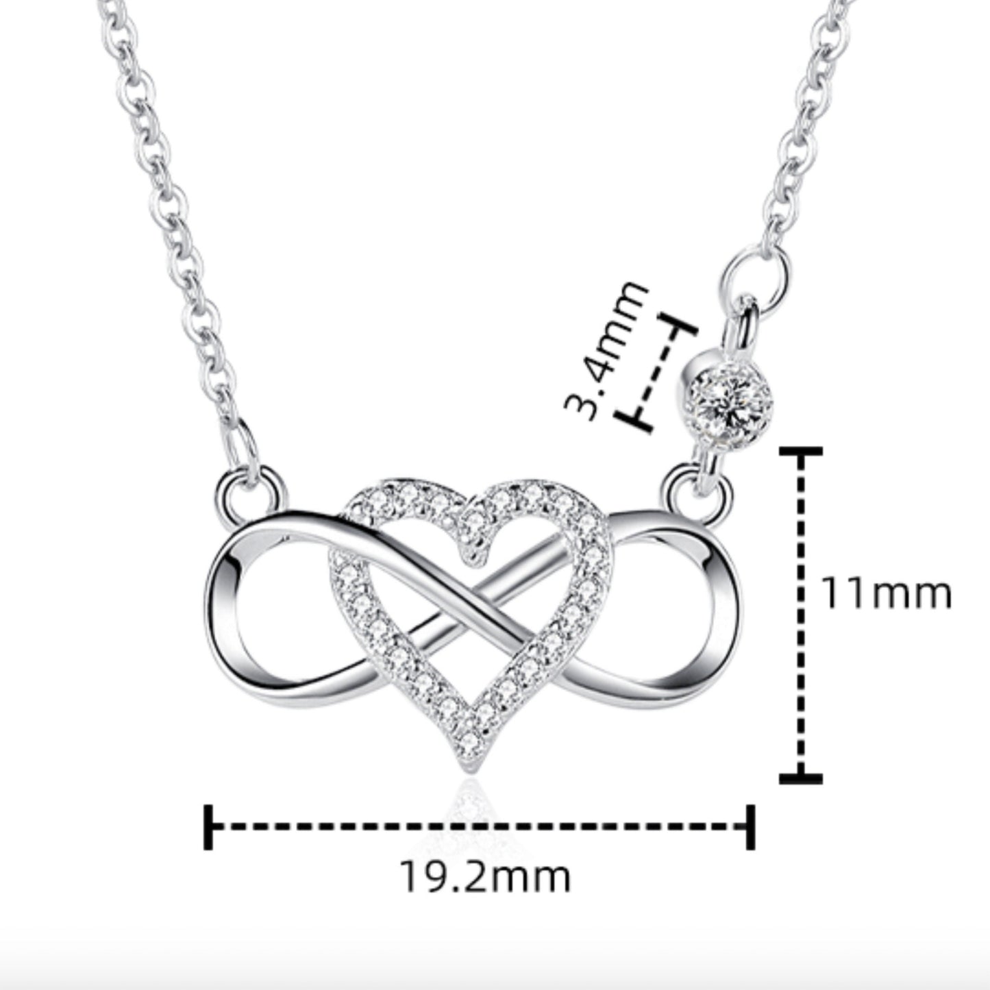Infinity Heart Interlocking Necklace
