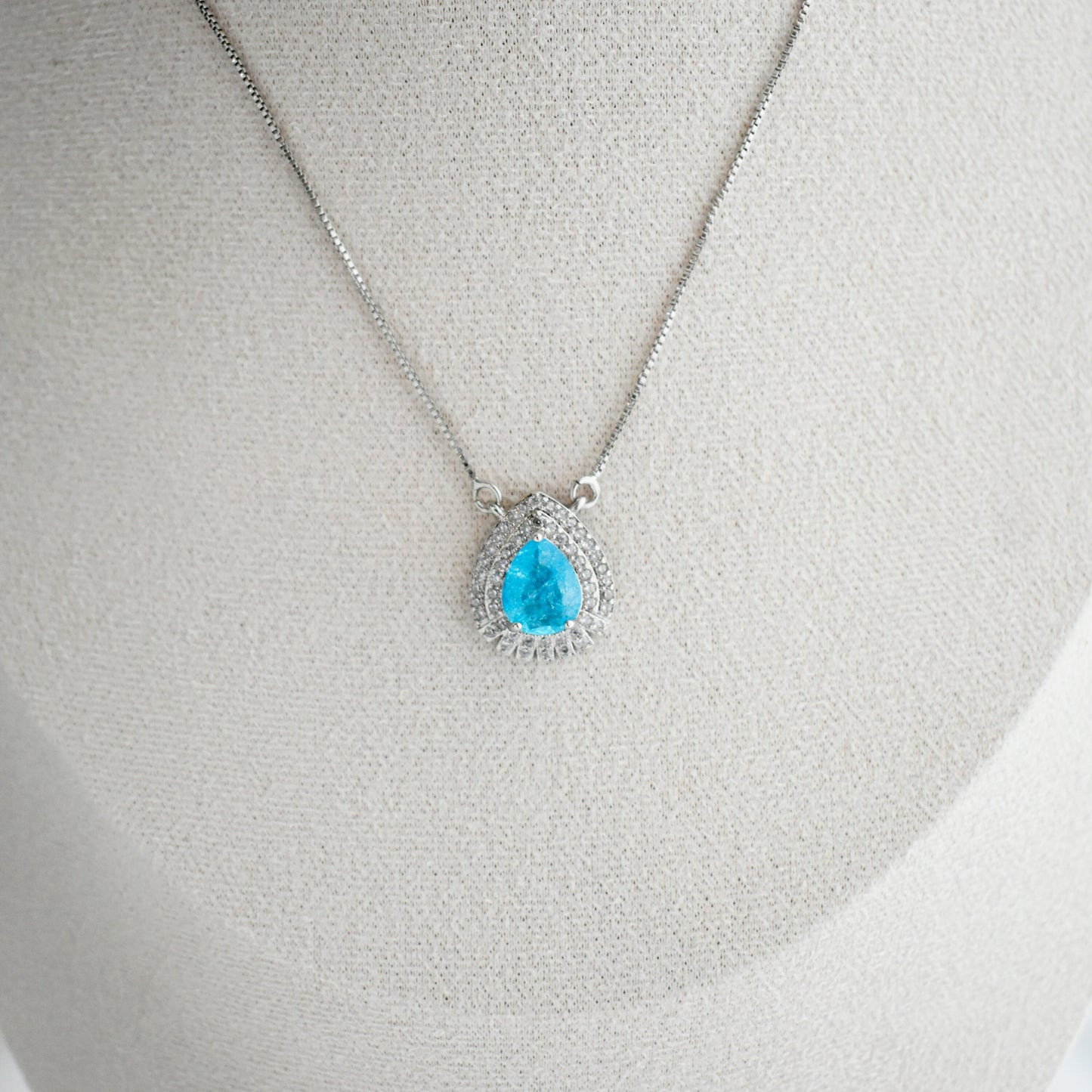 Fantastic Blue Teardrop Necklace