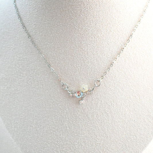 Moonstone Flower Necklace